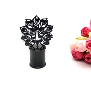 Zamac kapa s crnim cvijećem za pakiranje parfema